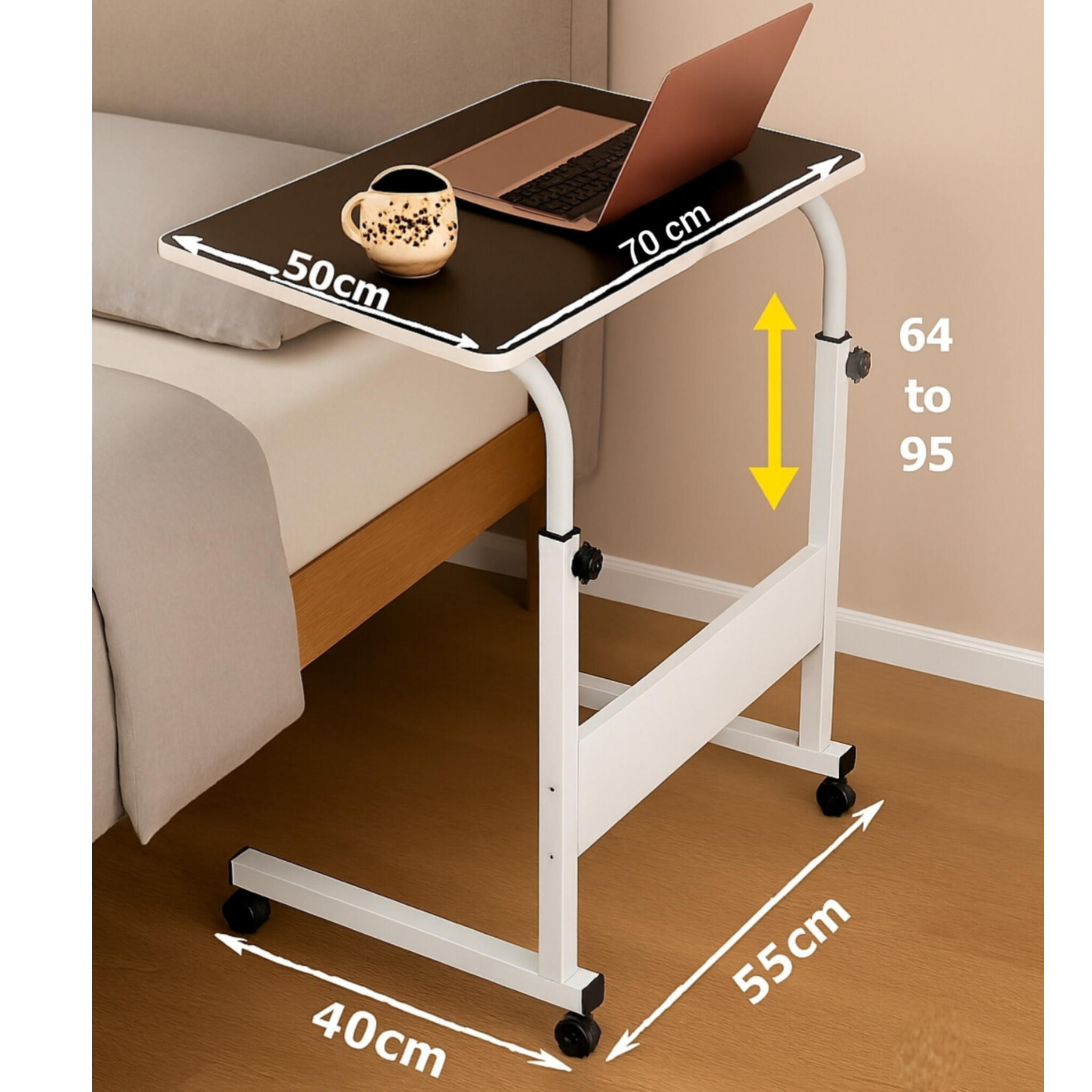 InShot_20251214_145543630 میز کامپیوتر و لپ تاپ نویسا (قابلیت تنظیم ارتفاع رنگ مشکی) - Image 1